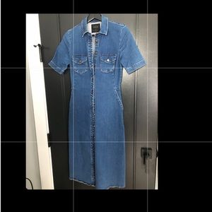 Zara denim skirt , long .